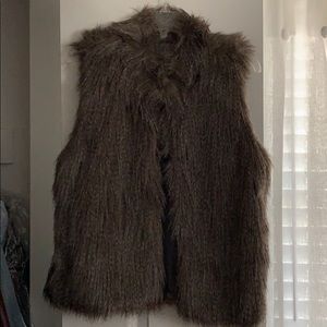 Faux fur vest